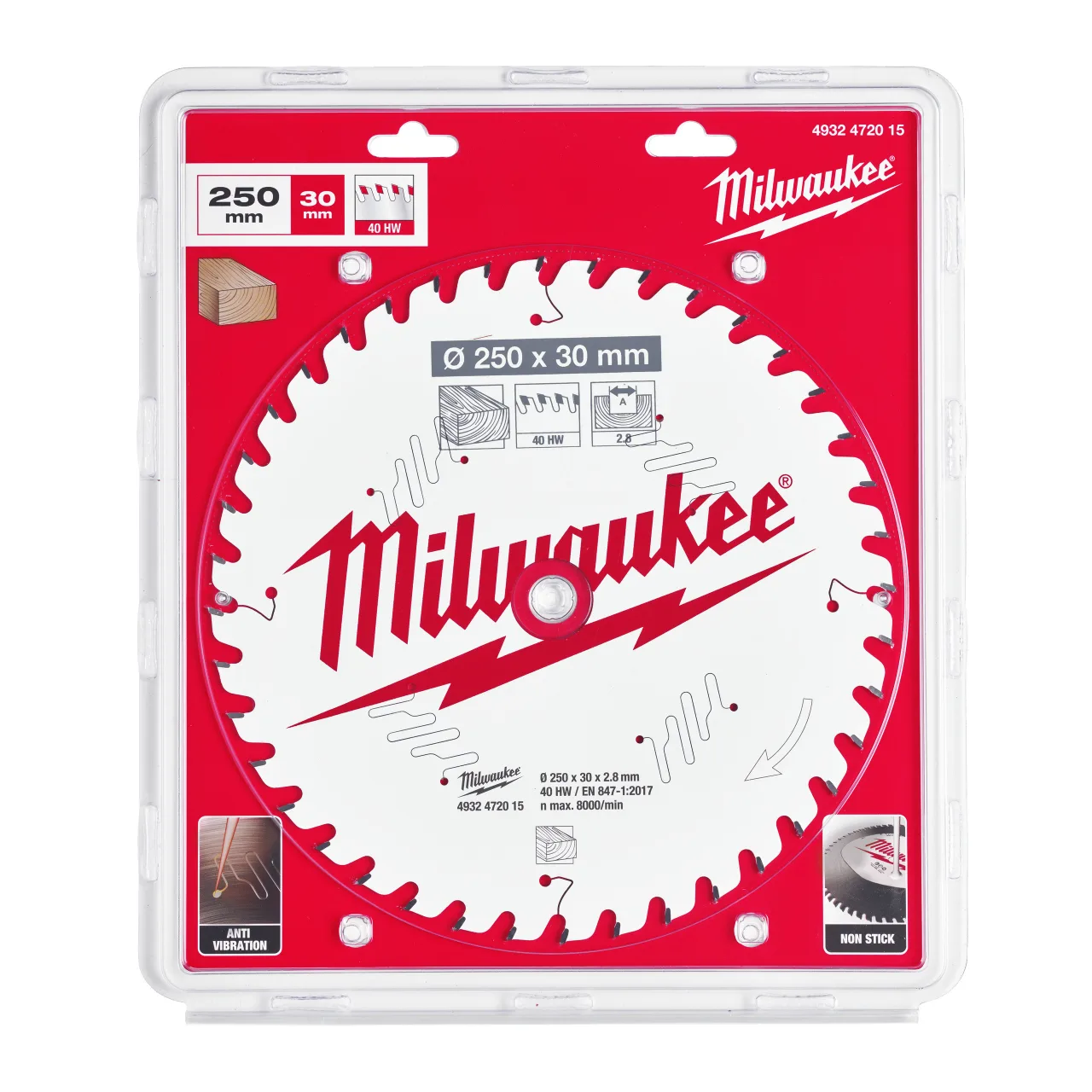 CSB MS W 250 x 30 x 2.8 x 40ATB Circular saw blades for mitre saws Gen II