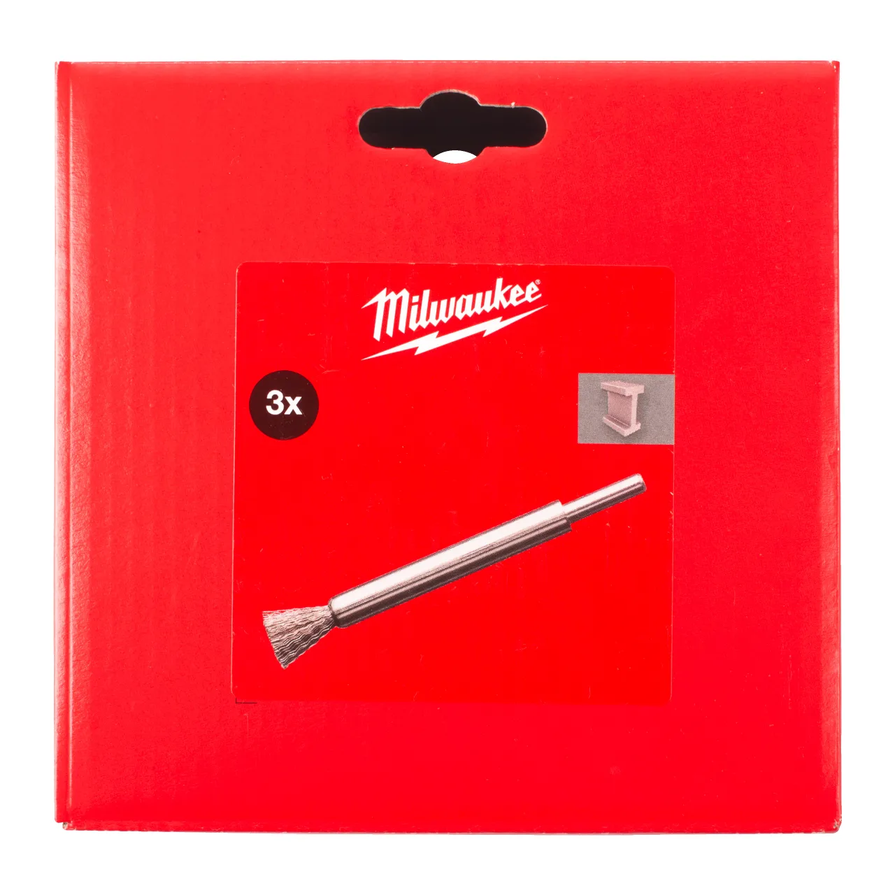 Brosse pinceau sur tige S6 12x20x120 mm en acier, fils ondulés 0,3 mm – lot de 3 pièces. End Brushes Shank 6mm Crimped Wire