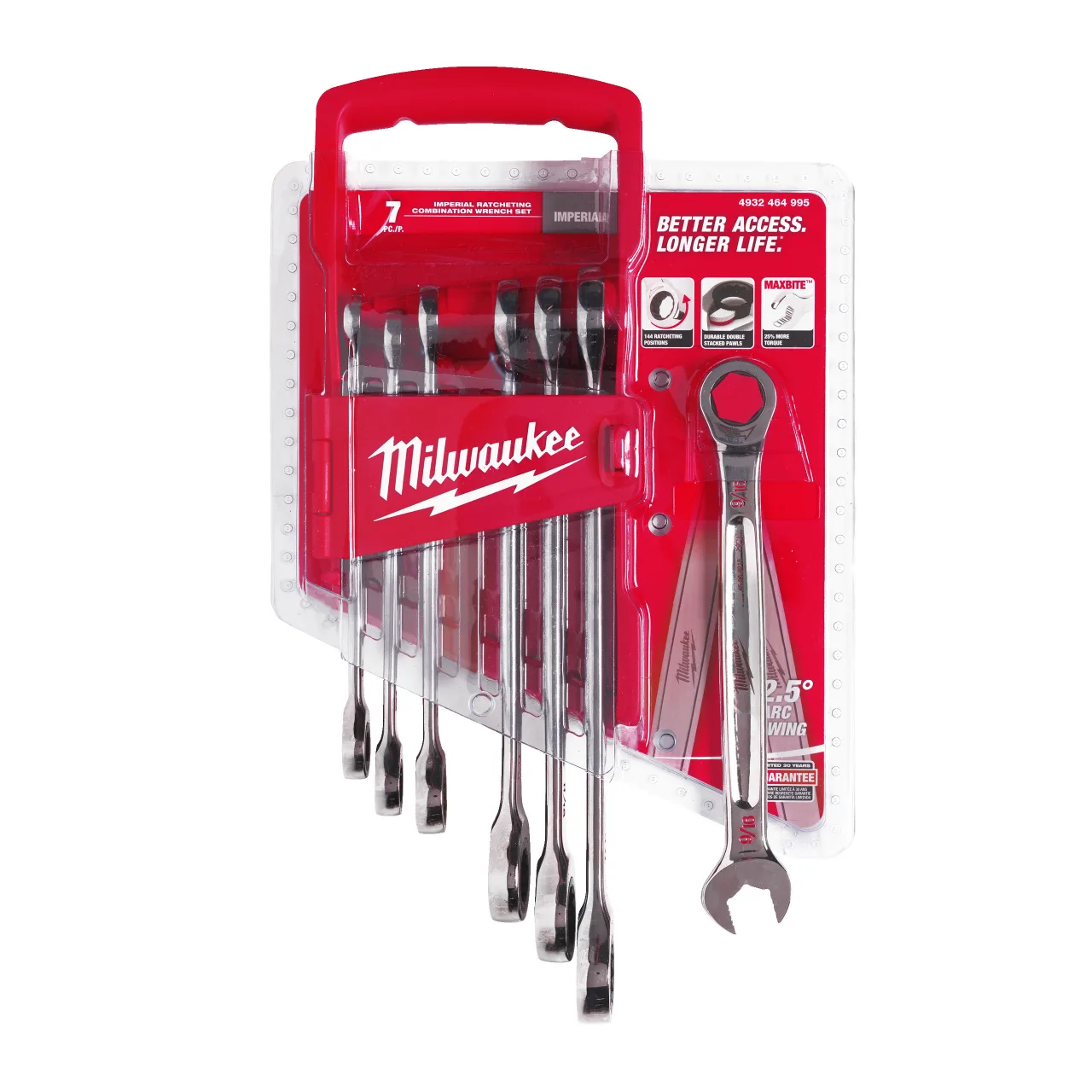 Set de 7 clés à cliquet impériales  – MAX BITE Maxbite Ratcheting Combination Spanner Sets