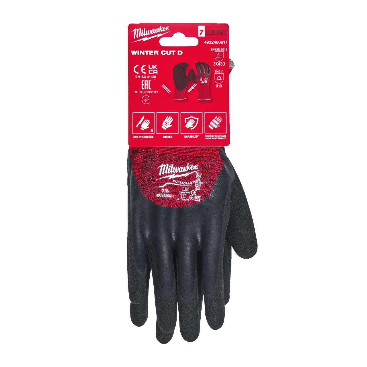 Gants Hiver anti-coupure D - S/7 - 1PC Winter Cut D Gloves