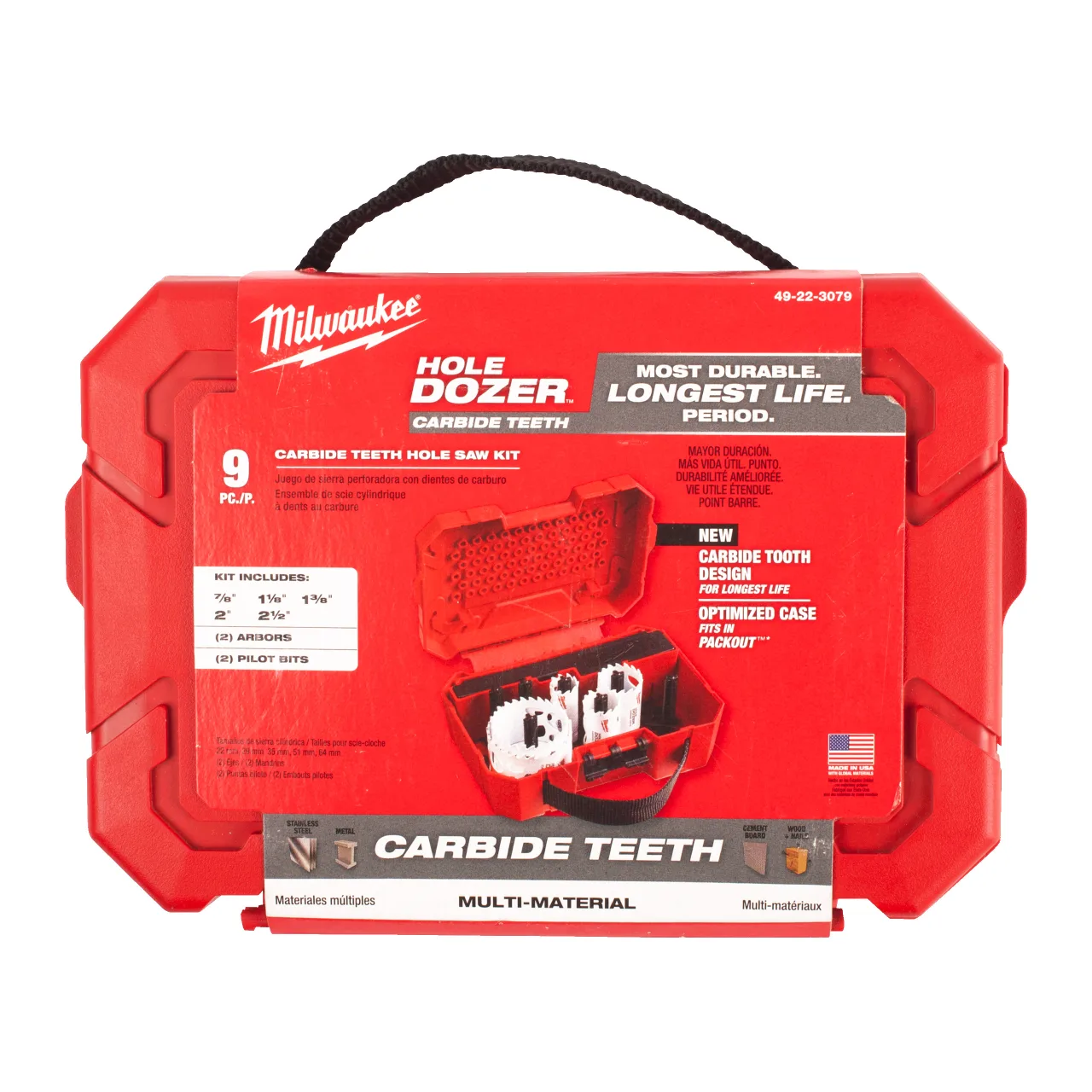 Scies Cloche Carbide Hole Dozer™ (9 pièces) Hole Dozer Holesaws with Carbide Teeth