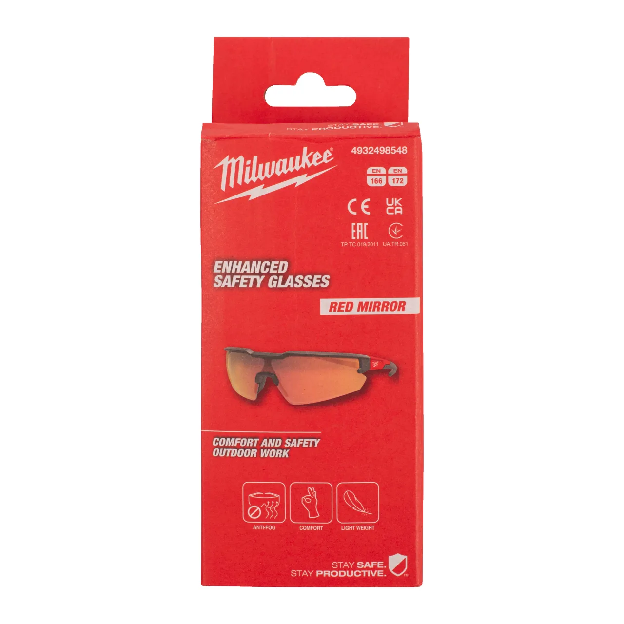 LUNETTE ANTI-BUÉE ANTI-RAYURE MIROIR ROUGE AS - 1PC Enhanced Safety Glasses