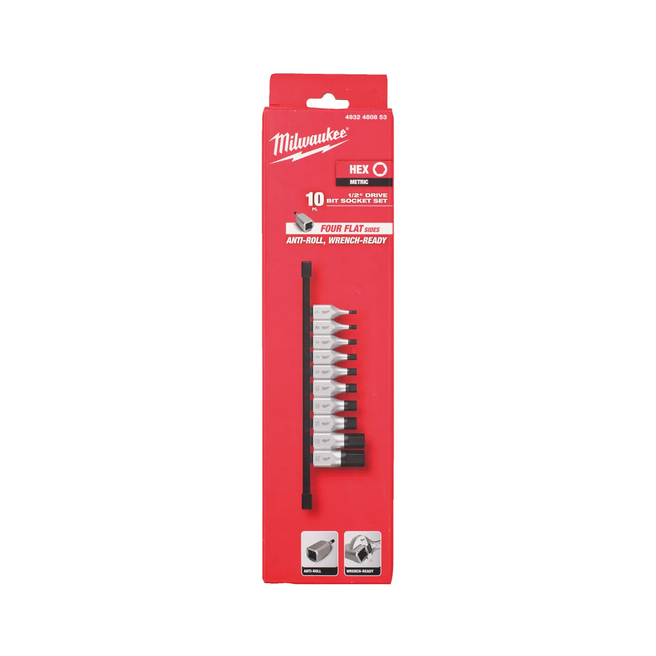 SET DOUILLES 1/2” À EMBOUT HEXAGONAL METRICS 10 PCS 1/2" Drive Metric Hex Bit Socket Set