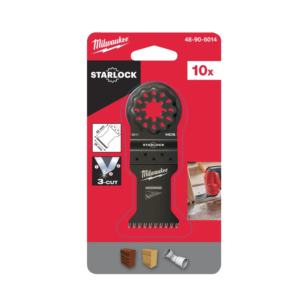 Lame coupe plongeante Bois 35mm avec denture 3 géométrie pour des coupes rapides et propres Multi-tool accessories -Starlock wood blades