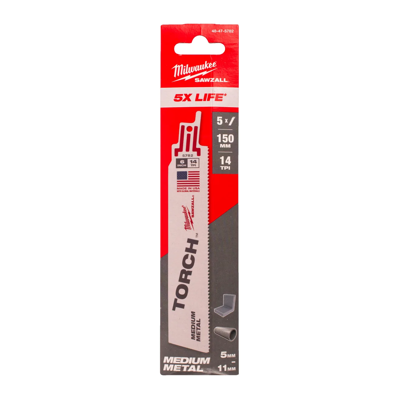LAME SCIE SABRE TORCH 150MM (X5) Metal: Torch