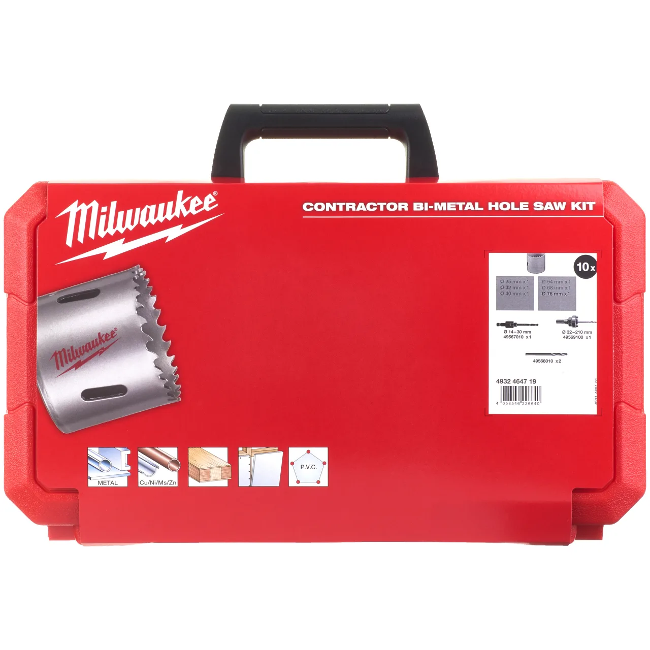 Coffret scies cloches bi-métal Contractor 10pc Bi-Metal Contractor Holesaw Set
