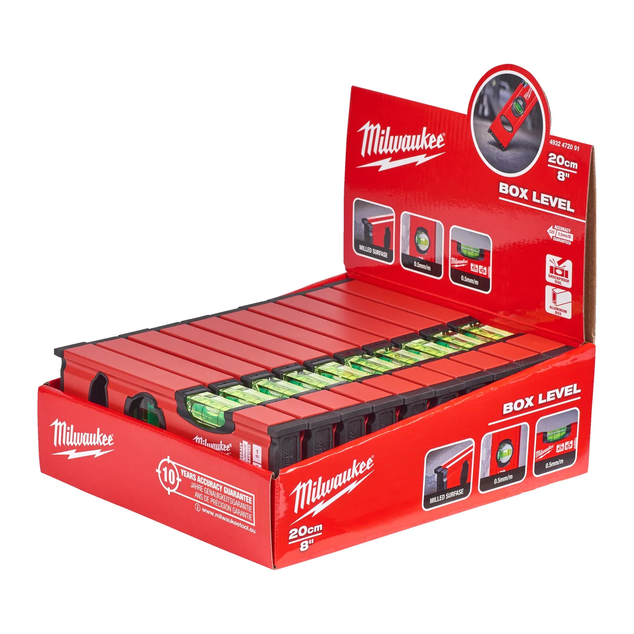 20 cm non-magnétique Slim Box Levels