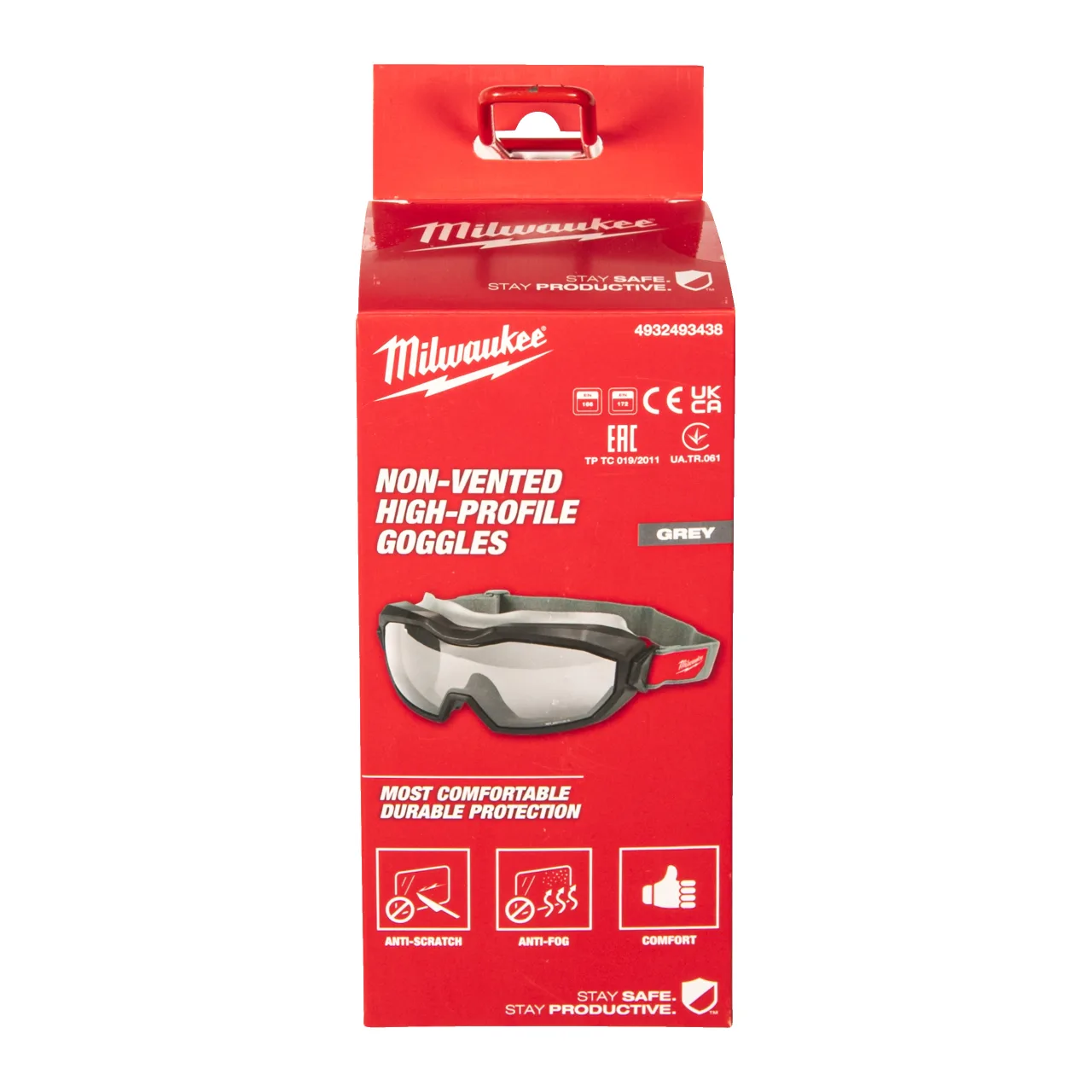 Lunette masque non-ventilée High-profil claire High-Profile Goggles Non-Vented