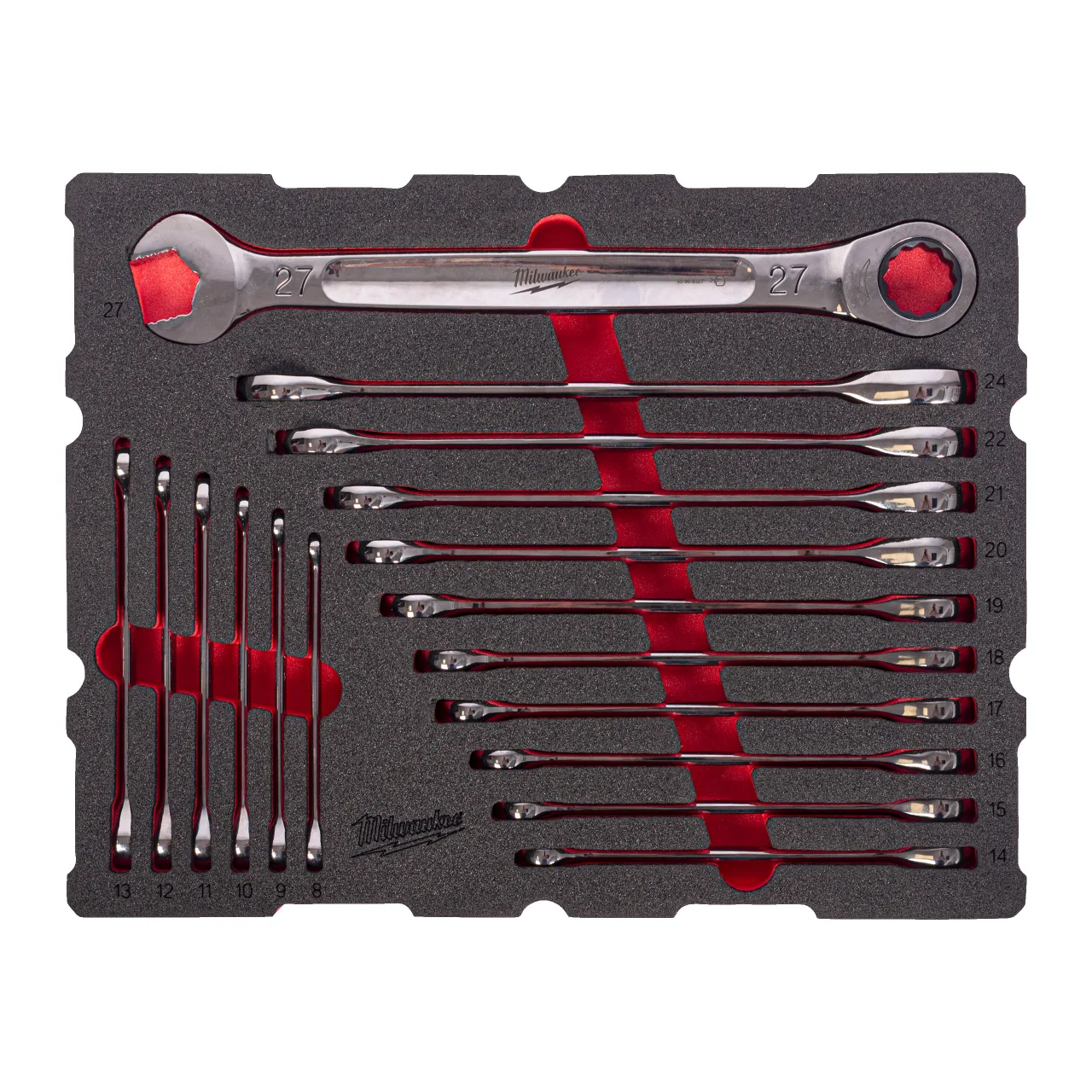 MAX BITE Ratcheting Combination Spanner Set Packout Foam Insert