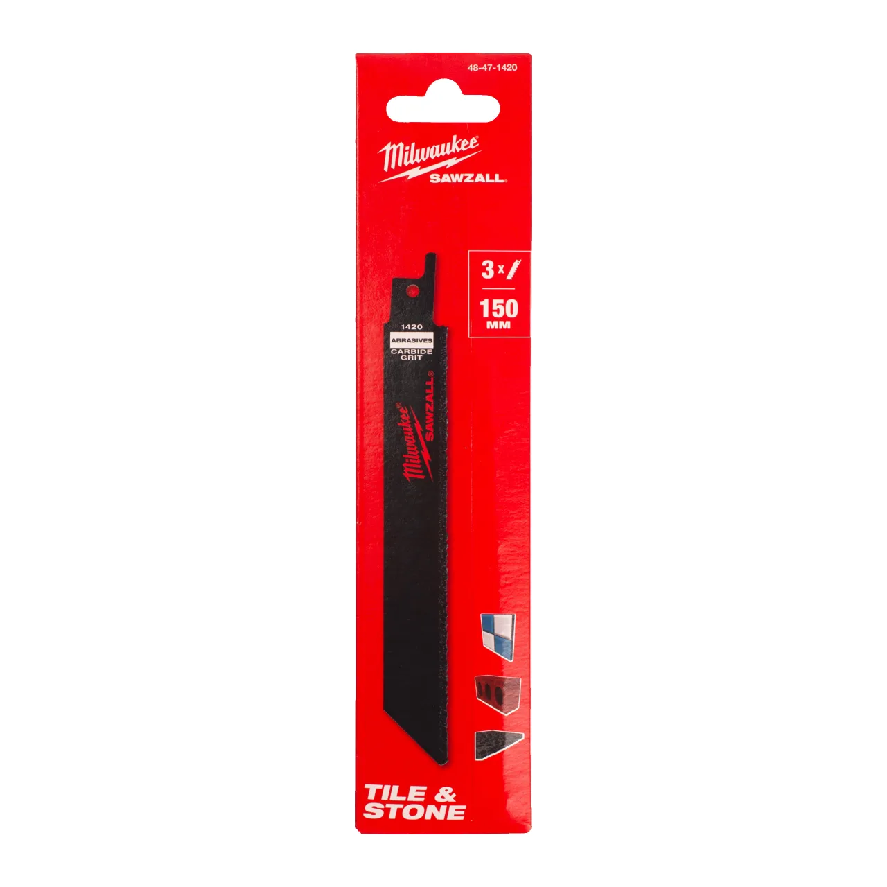 LAME SCIE SABRE 150MM (X3) Cast Iron / abrasive materials / fibreglass