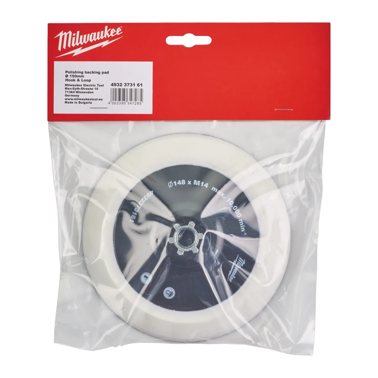 Polissage de support avec filetage M14. Polishing Accessories - Hook & Loop Ø 150 mm