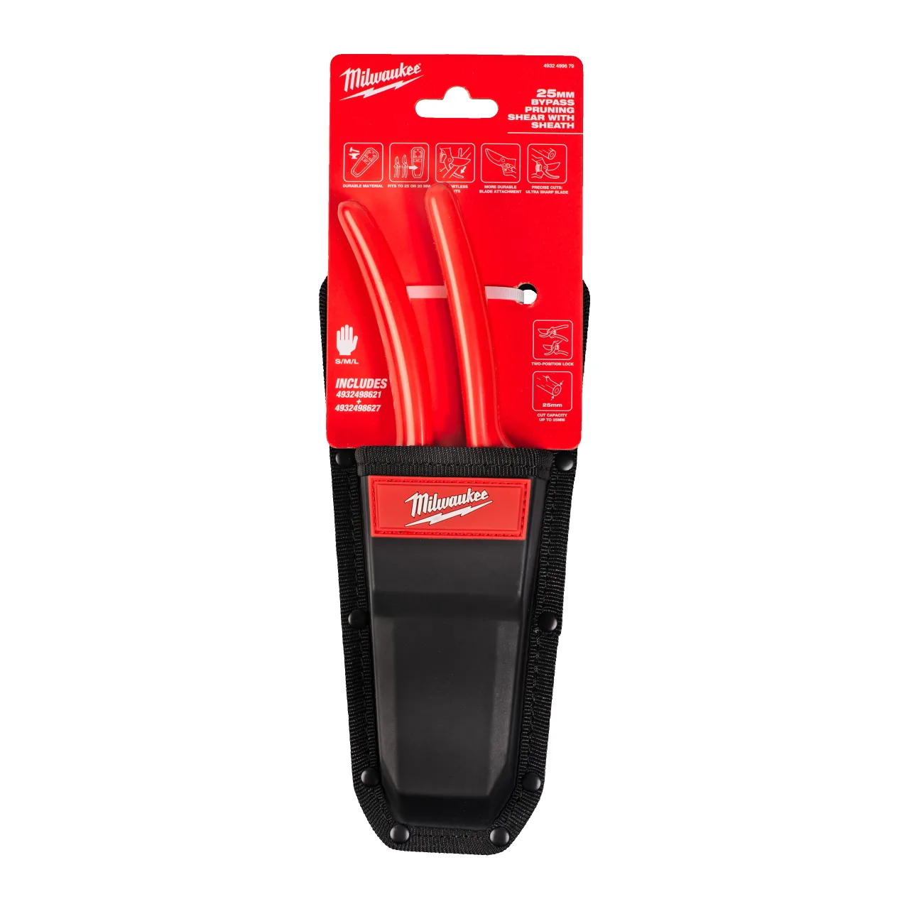 Sécateur Bypass 25 mm avec étui Pruning Shear with Sheath
