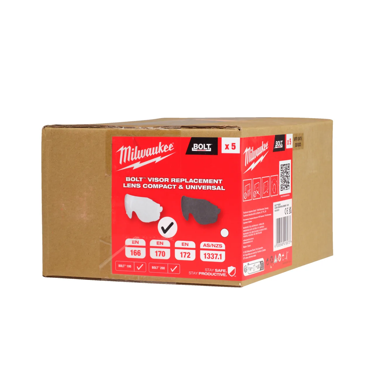 Ecrans clairs de remplacement BOLT™ (BOLT 100 & 200) - 5pc BOLT™ Visor