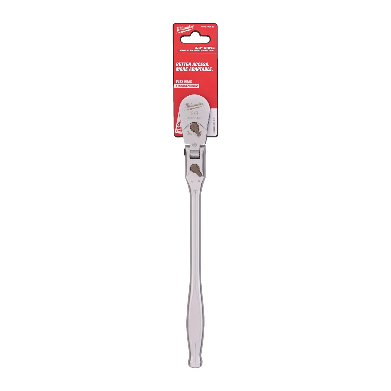 Cliquet ⅜″ long à tête flexible 3/8 Drive Flex Head Ratchet