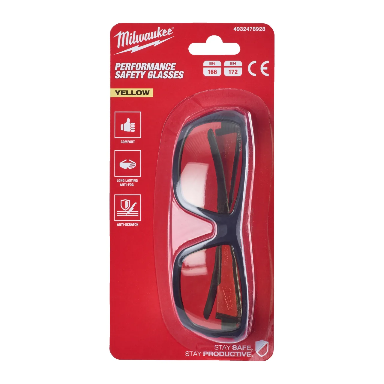 Lunettes de sécurité performance jaunes Performance Safety Glasses