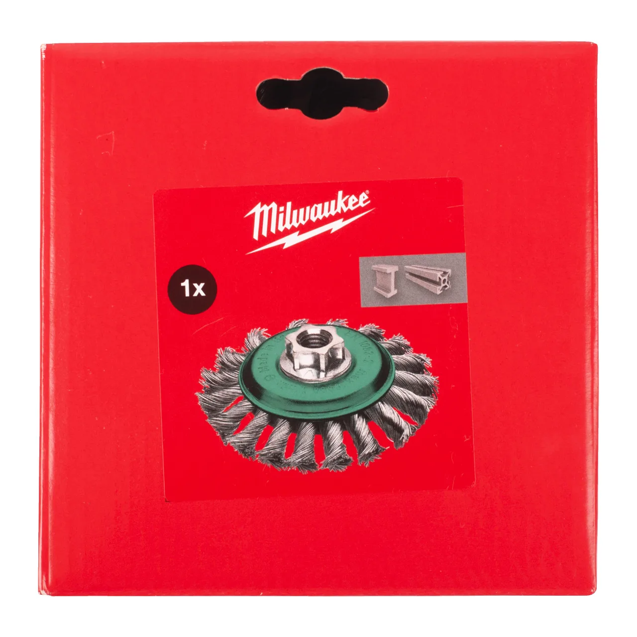 BROSSE CONIQUE CIRCULAIRE INOX TORSADE M14 100x12 mm 0,5 mm - 1 pc Conical Brushes M14 Knotted Wire