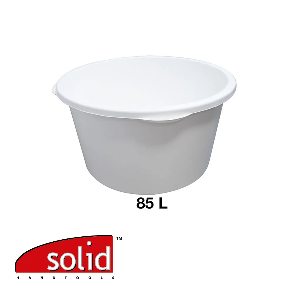 Cuvelle à plâtre - rond, pvc, blanc - 65 L - SOLID