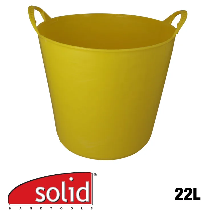 Cuvelle - BUILDER TUBS, flexible, jaune - 22 L - SOLID