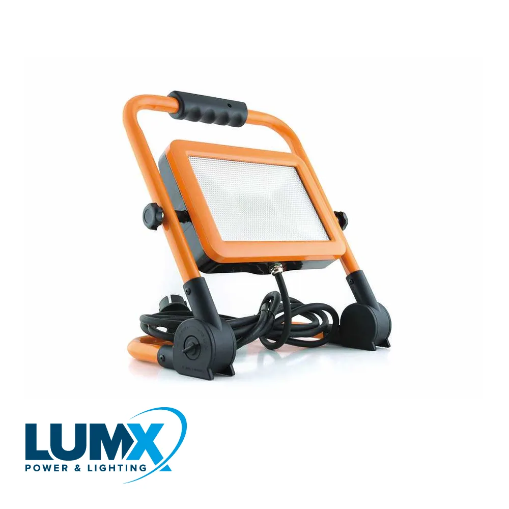Lampe de chantier LED - F-50, pliable, 50 W, IP 65 - H07RN-F, 3 m - LUMX