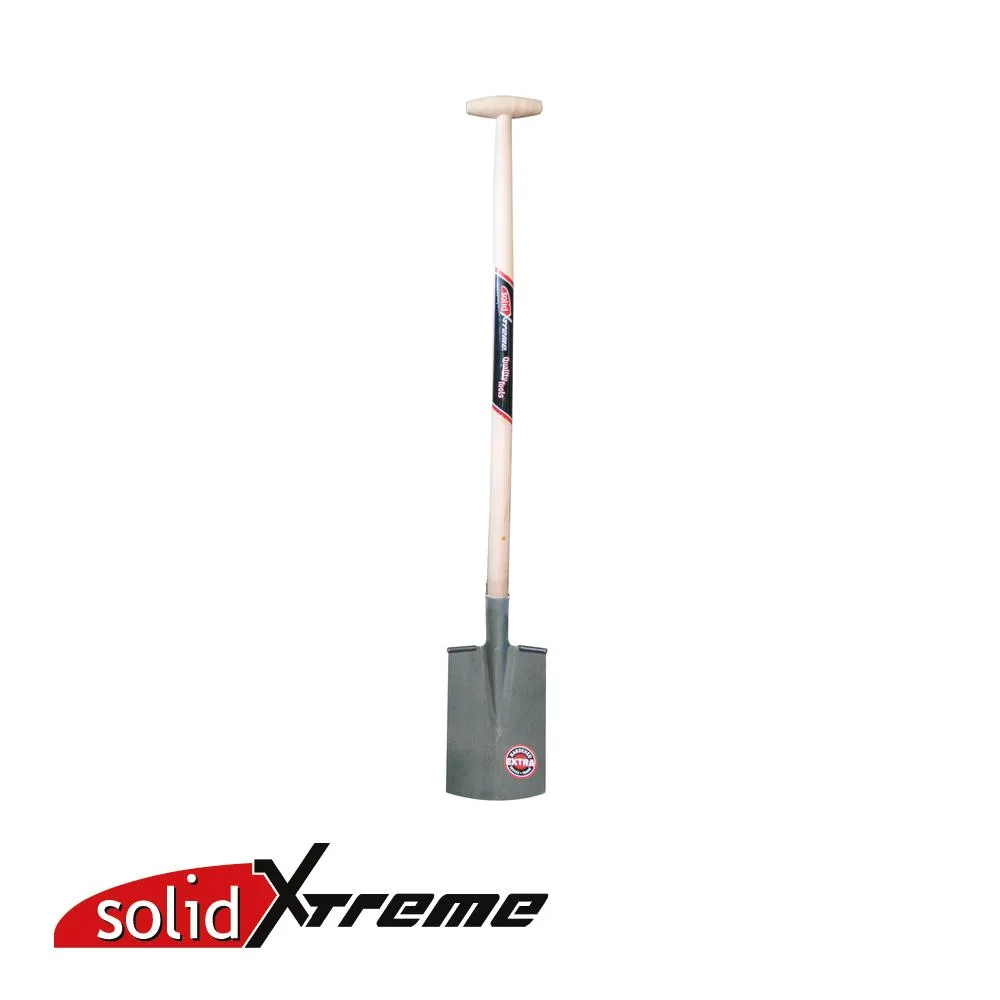 Bêche à rebords - modèle Brabant, 280 mm, manche-T bois - 900 mm - SOLID XTREME
