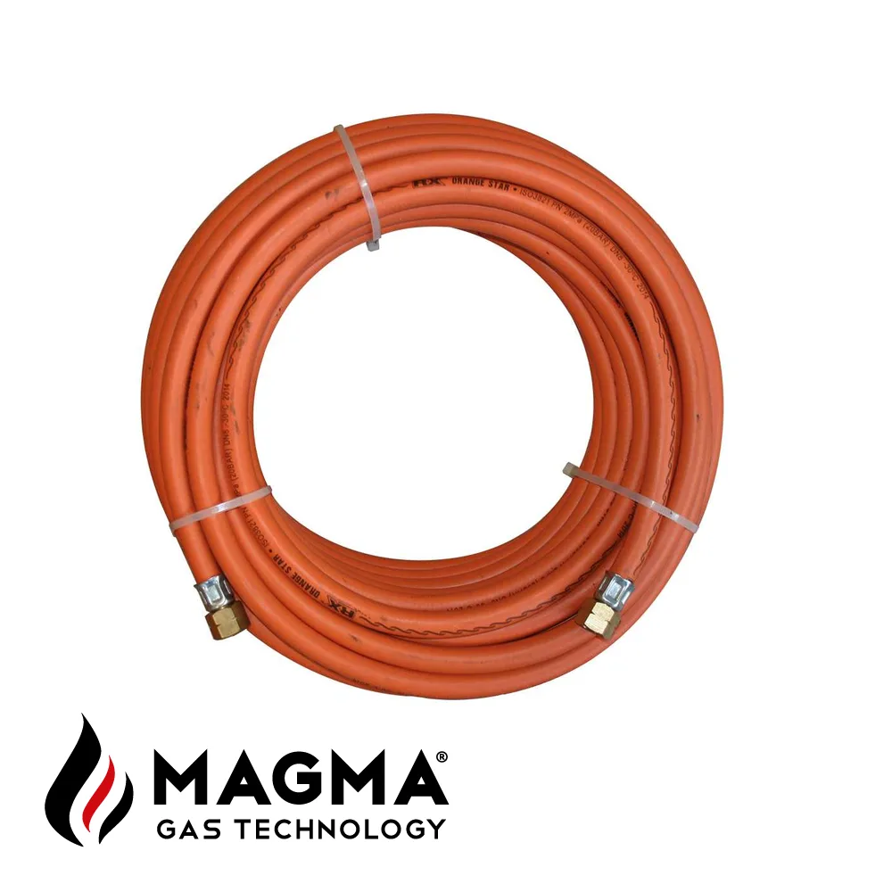 Tuyau de gaz - caoutchouc, 2 raccords 3/8"L, Ø 8,0 mm, 20 bar - 20 m - MAGMA
