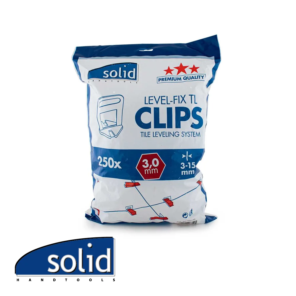 Level-Fix TL - 250 clips, 3-15 mm - épaisseur du joint 3,0 mm - SOLID