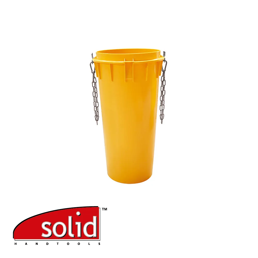 SOLID Goulotte à gravats - PE, emboîtable, jaune, incl. chaînes - Ø 500 x 1100 mm