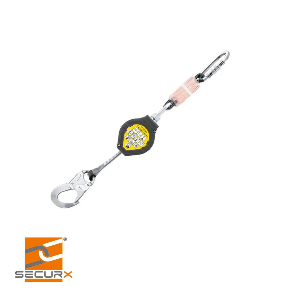 SECURX Enrouleur antichute - SECUR-STOP WR011, verticale, horizontale, corde PA, EN 360 - 2,3 m
