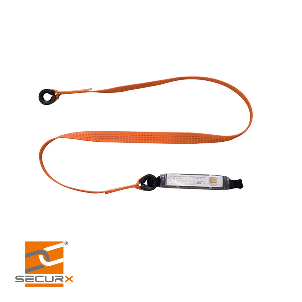 Longe - avec absorbeur de choc, corde PA - 2 m - SECURX