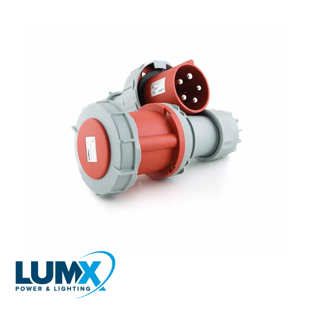 Fiche CEE male - 400 V, 5 pôles, 63 A, IP 67 - LUMX