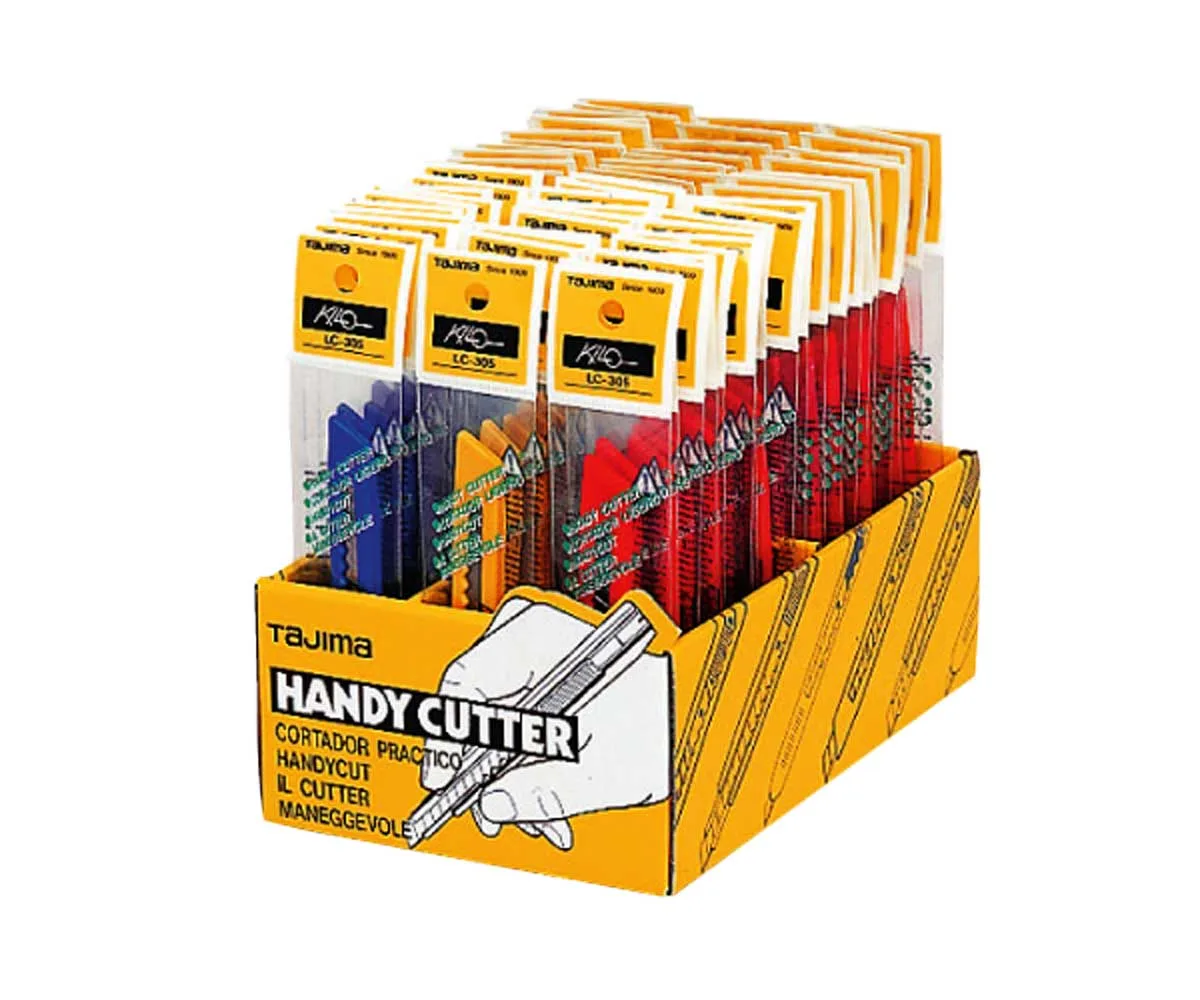 Cutter - auto-lock, display 60 pc., prix par pc. - 9 mm - TAJIMA