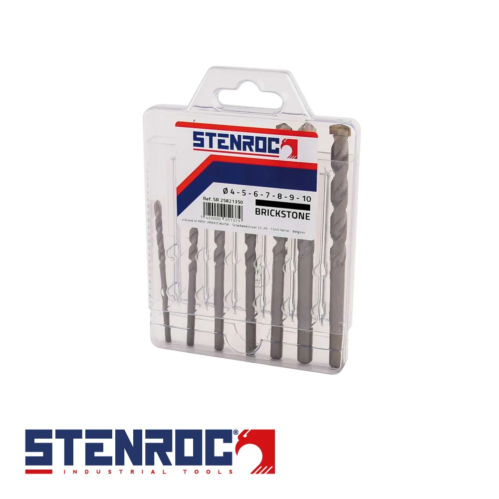 Set de forets à pierre - BRICKSTONE, 7 pièces, multipack - 4-10 mm - STENROC
