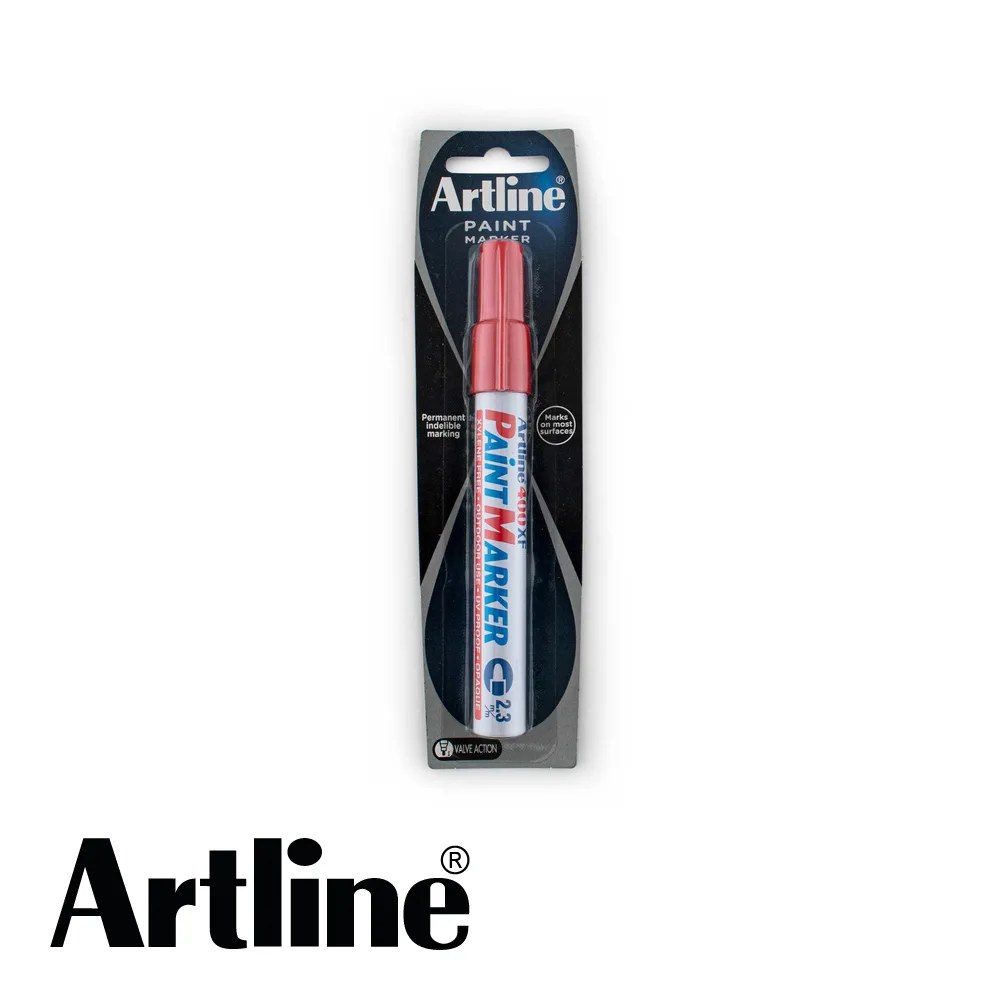 Paint marker - 400 XF, rouge, pointe ronde, blister - 2,3 mm - ARTLINE