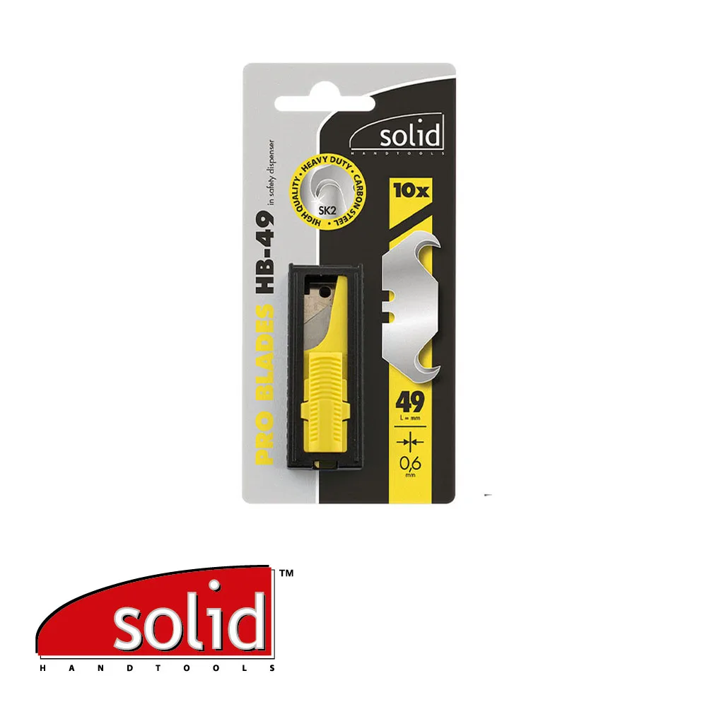 SOLID Lames double crochets - HB-49, PRO, pour TAJIMA, prix par 10 pc. - 49 x 0,60 x 19 mm