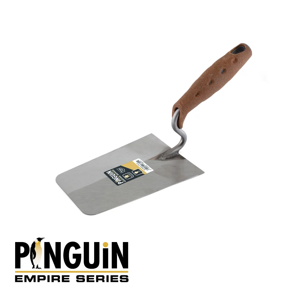 PINGUIN EMPIRE Truelle de plâtrier - inox soudé, coins arrondis, poignée liège - 180 mm
