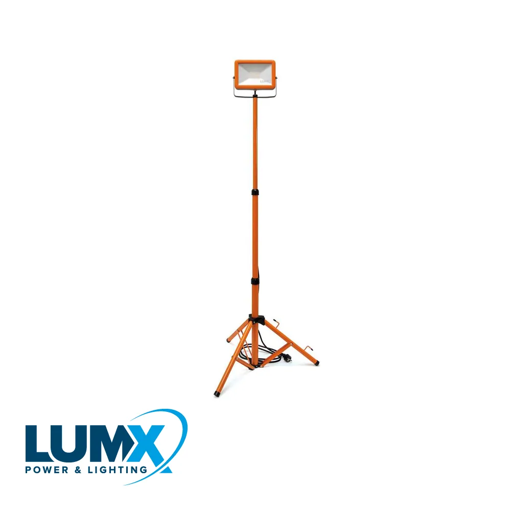 Lampe de chantier LED - FT-50, sur trépied, 50 W, IP 65 - H07RN-F, 3 m - LUMX