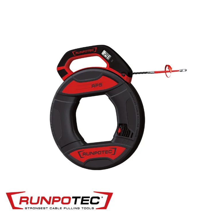 RUNPOTEC Tire-câble - RP5-DIGI, compteur digital, incl. 2x Runpoglider - Ø 5,5 mm x 30 m