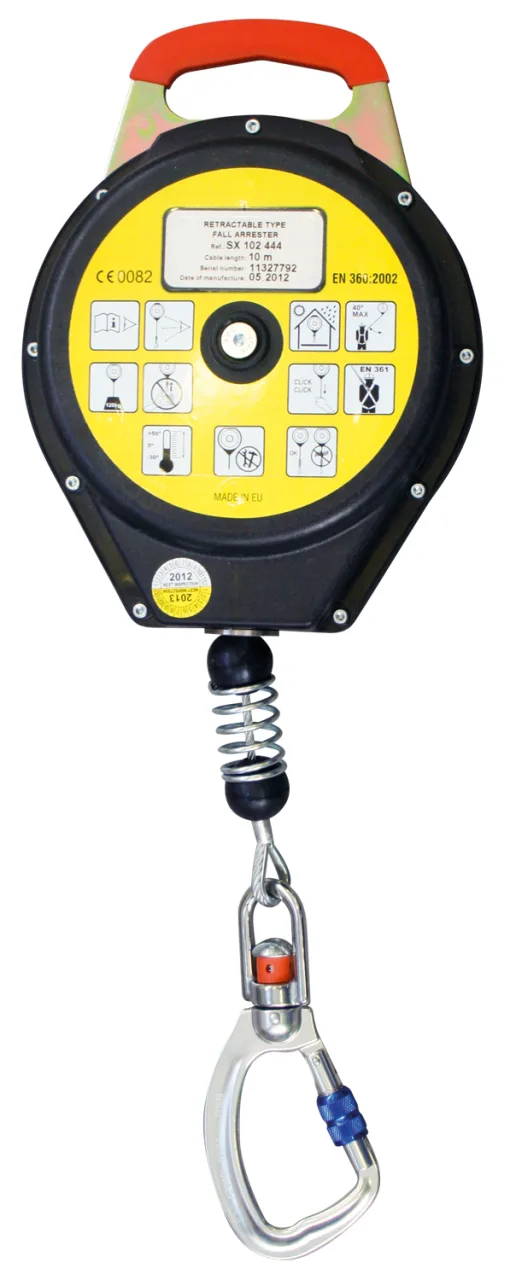 SECURX Enrouleur antichute - SECUR-STOP, verticale, câble acier, Ø 4 mm - 20 m