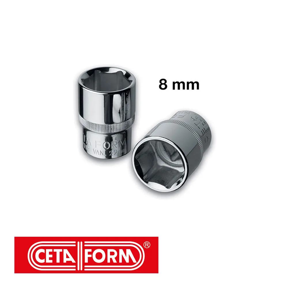 Douille 6-pans - 1/2", sur carte - 30 mm - CETAFORM