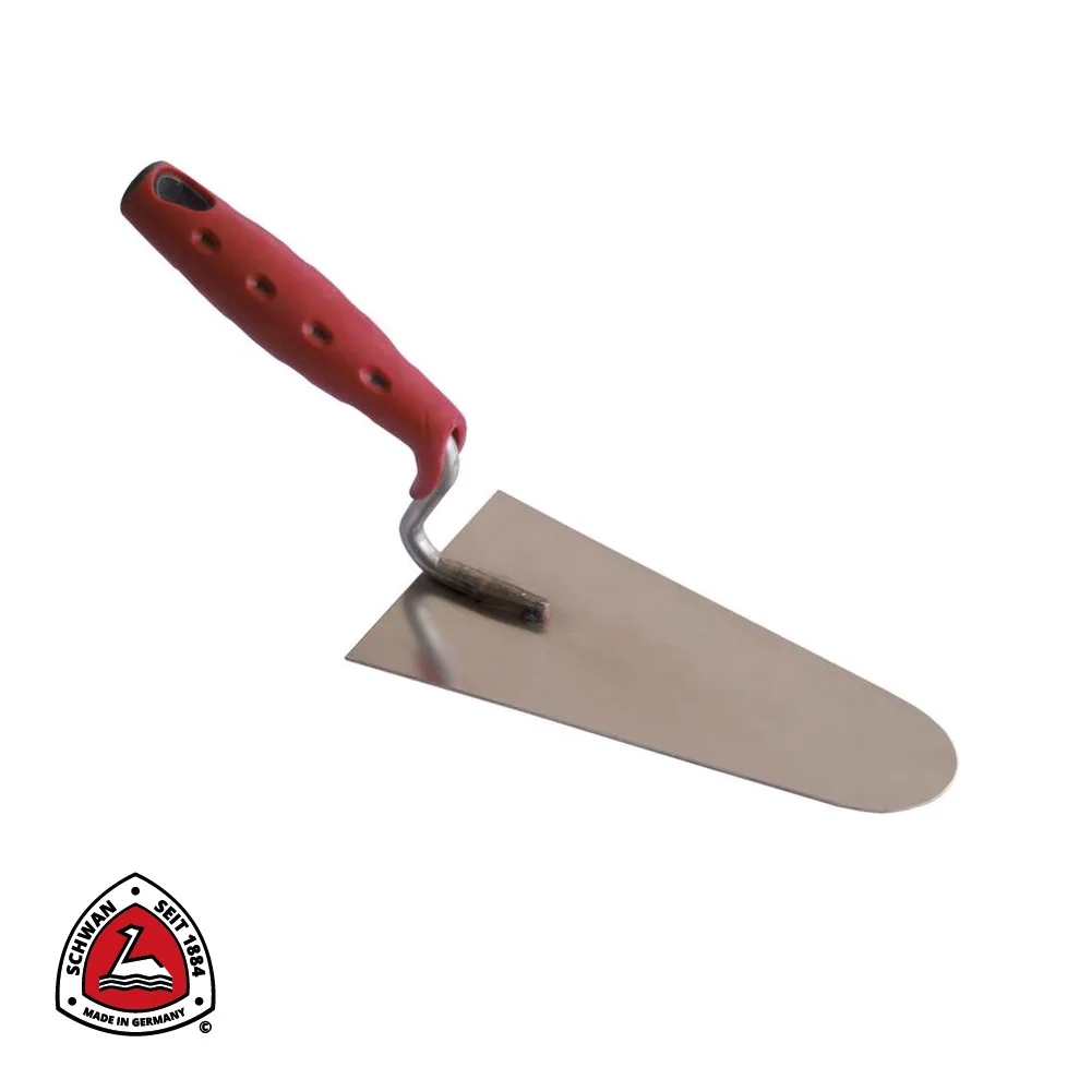 Truelle à polir - inox, nez arrondi, soft-grip - 140 x 80 x 1,0 mm - SCHWAN