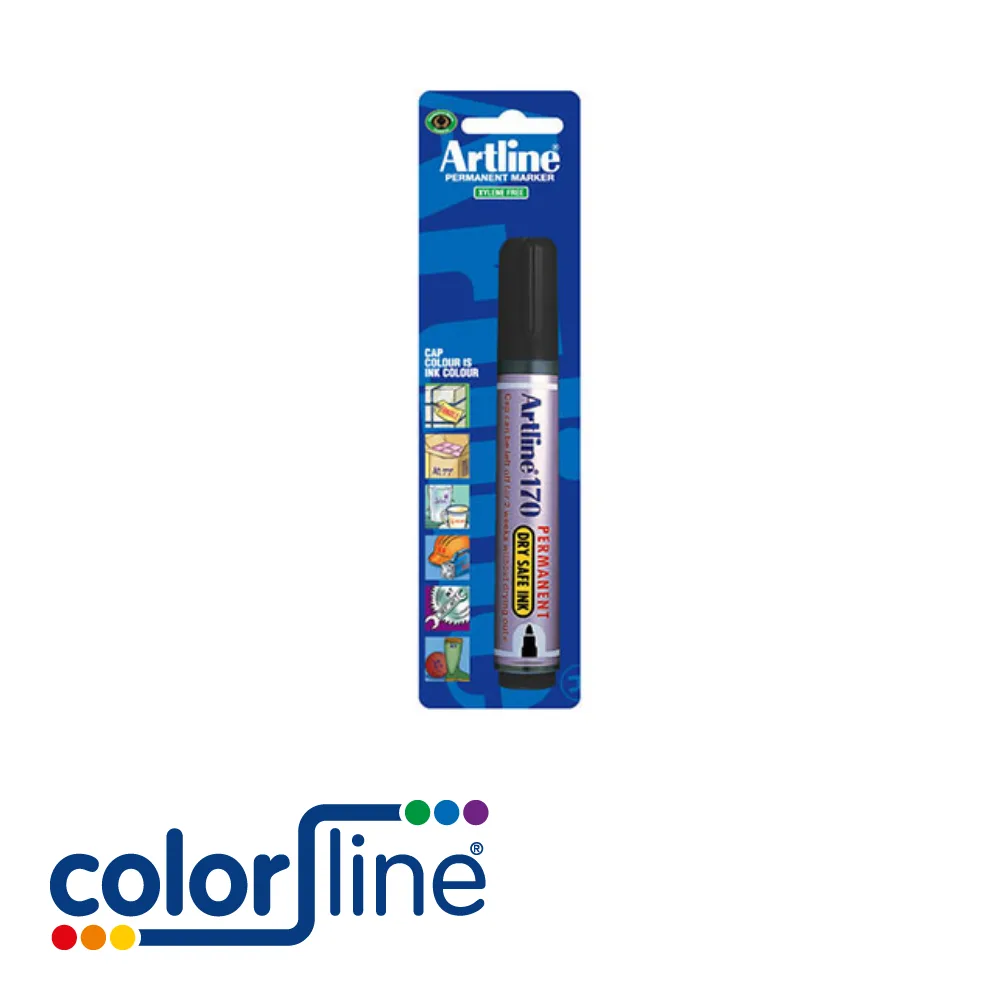 Marqueur - DRY SAFE 170, noir, pointe ronde, blister - 2 mm - ARTLINE (0647113)
