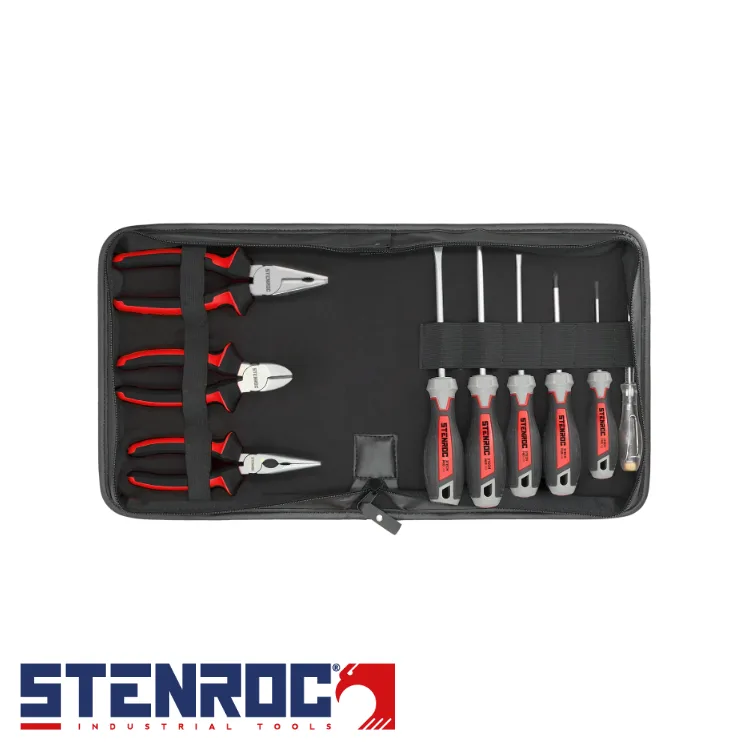 STENROC Set de pinces et tournevis - DUOTECH, 3TECH, 9 pièces, housse (EX CF E99-41-W09PH)