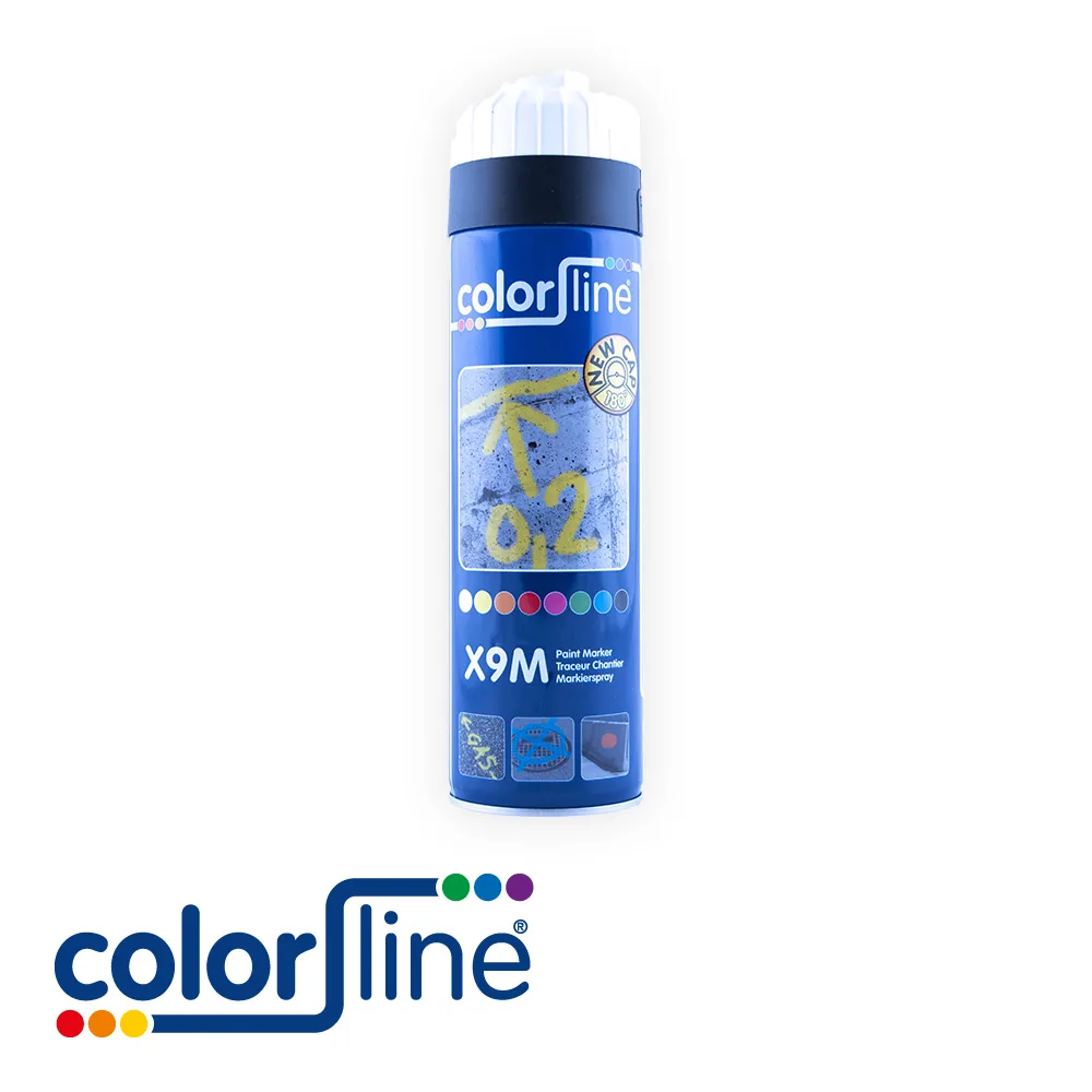COLOR LINE Peinture de marquage - PAINT MARKER X9M, traceurs de chantier, blanc - 500 ml