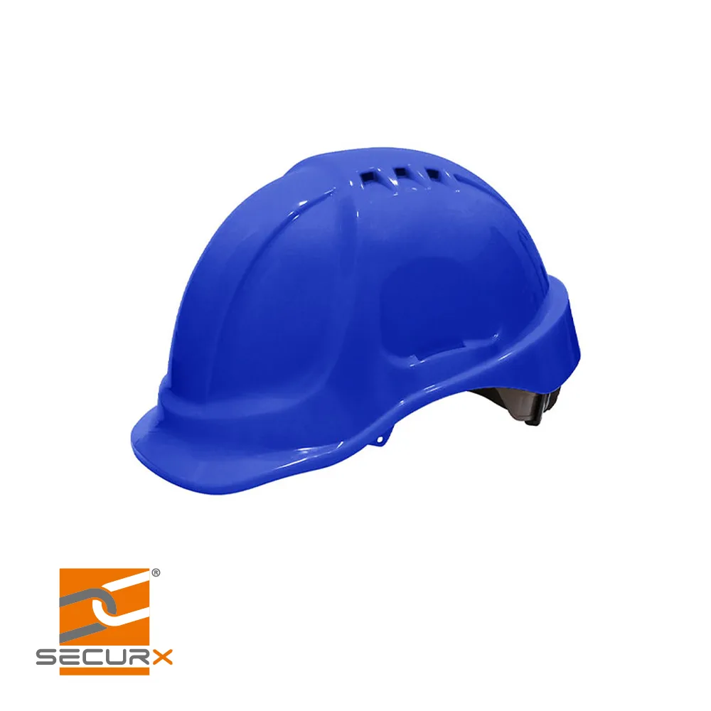 Casque de sécurité - bleu, serrage turn-lock, EN 397 - SECURX