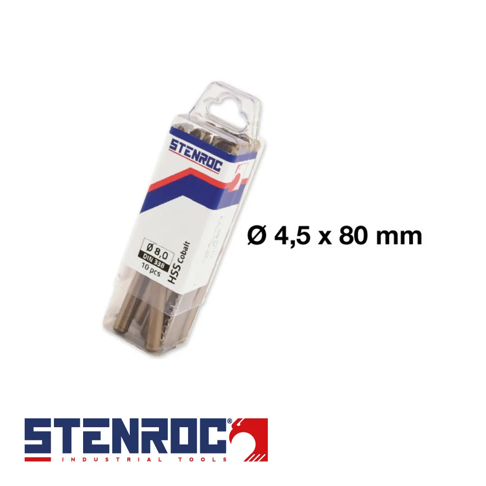 Foret à métaux - HSS-Cobalt DIN 338, box, prix par 10 pc. - 4,5 mm - STENROC