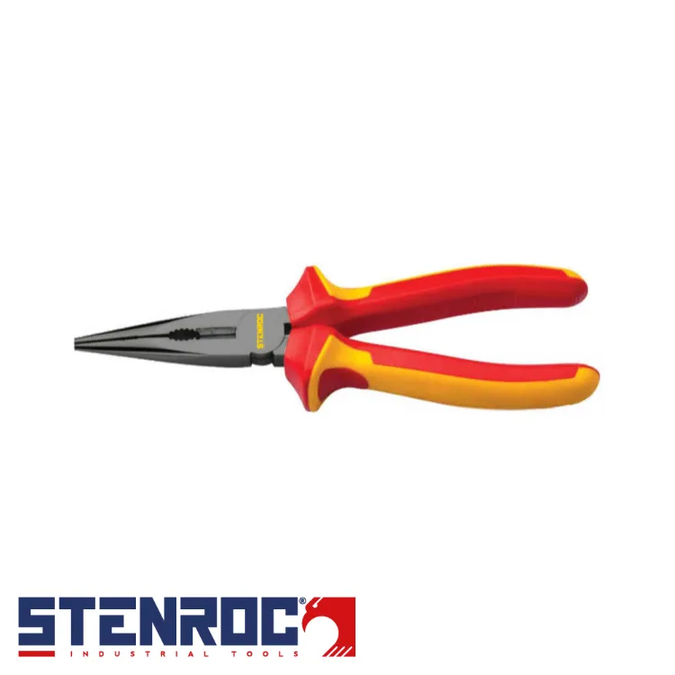 STENROC Pince téléphone - DUOTECH 1000V, à becs demi-ronds droits - 200 mm (EX CF G15-18-0200)