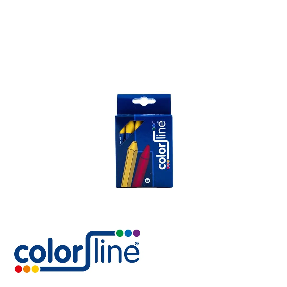 COLOR LINE Craie de cire - hexagonale, enveloppée, jaune, prix par 12 pc. - 90 mm