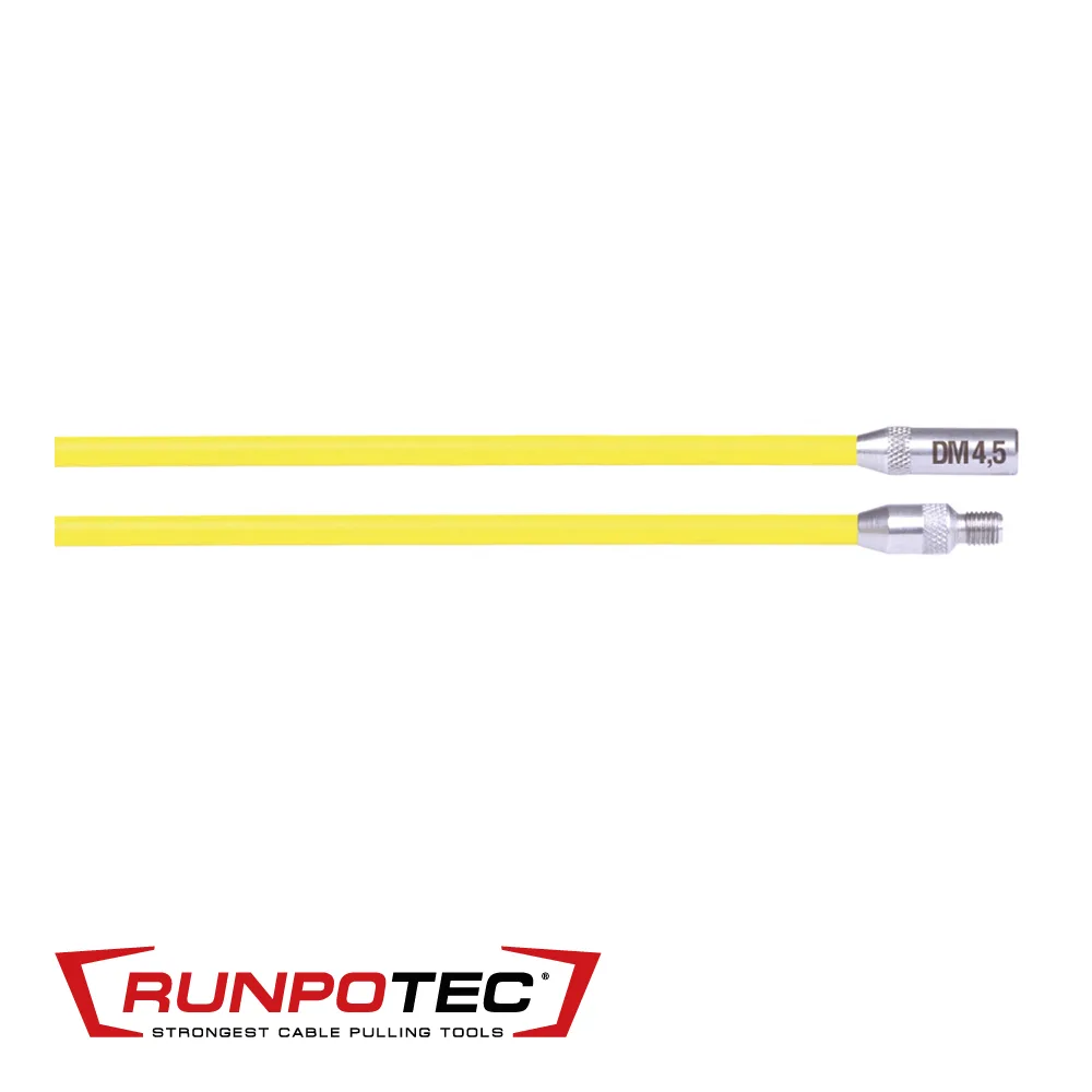 RUNPOTEC Baguette en fibre - pour RUNPOSTICKS, jaune, soft, prix par 2 pc. - Ø 4,5 mm x 1,00 m