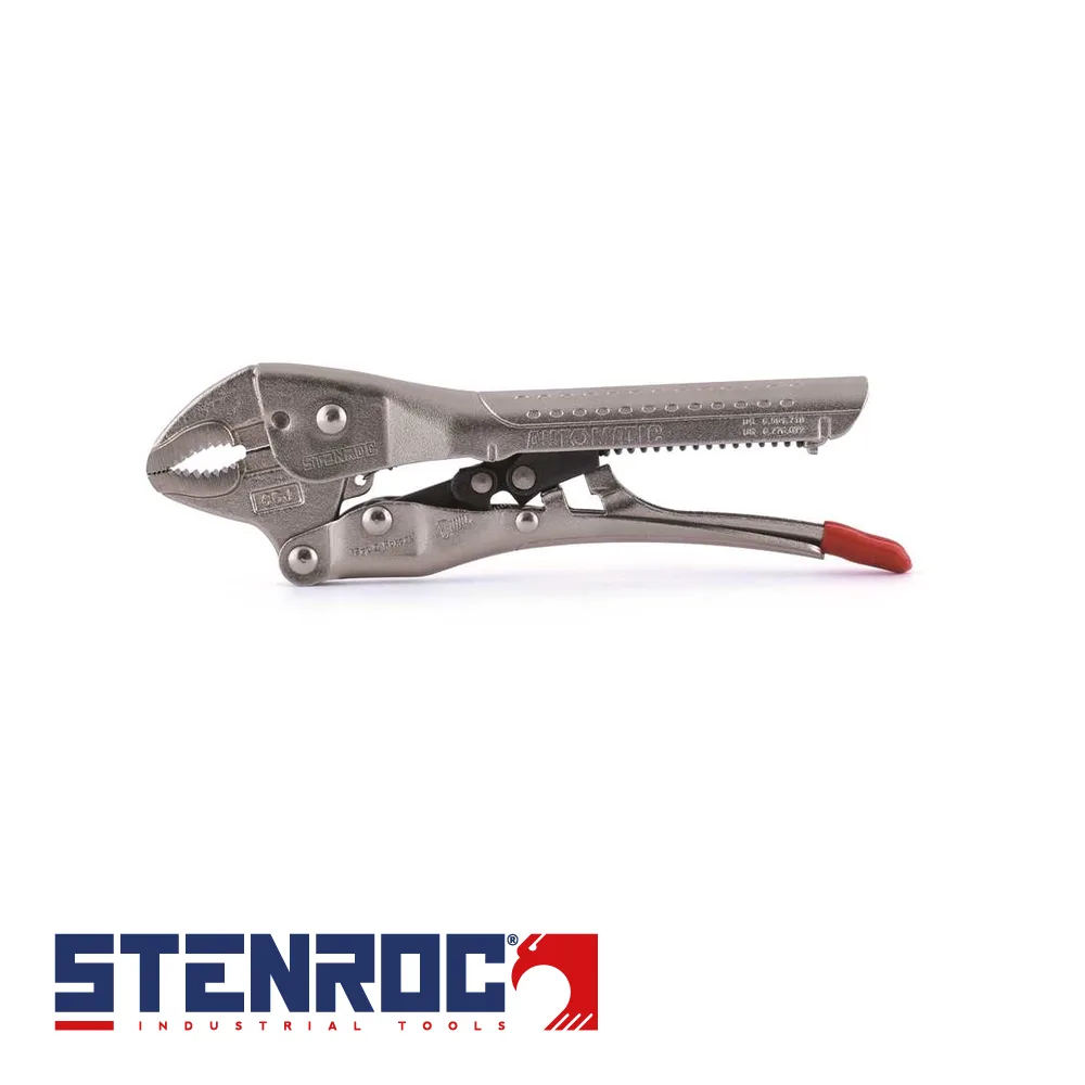 STENROC Pince-étau - 6-CJ, mâchoires courbes, coupe-câble, automatique - 175 mm