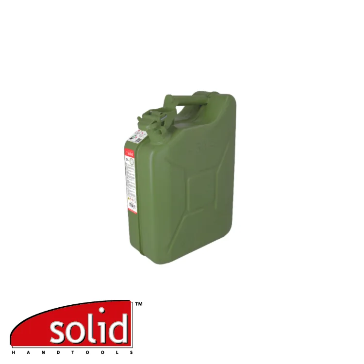 SOLID Jerrican - métal, pour essence, vert, verrou de sécurité - 5 L (EX DR 11233)